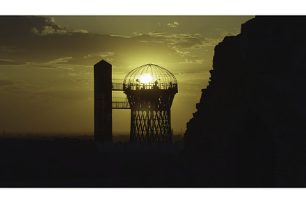 A Stunning Sunset Behind a Beautiful, an Architecture Photo by Media Whale Stock