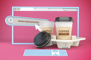 Coffee Cup Website Mockup