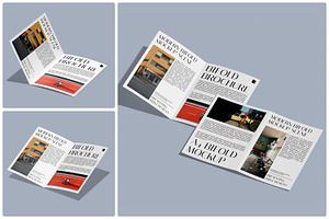 A4 Bifold Mockup, an Advertising Mockup by Unerispace