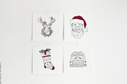 Minimalist Christmas clipart, a Seasonal Illustration by AyaLormus (Thumbnail 5 of 7)