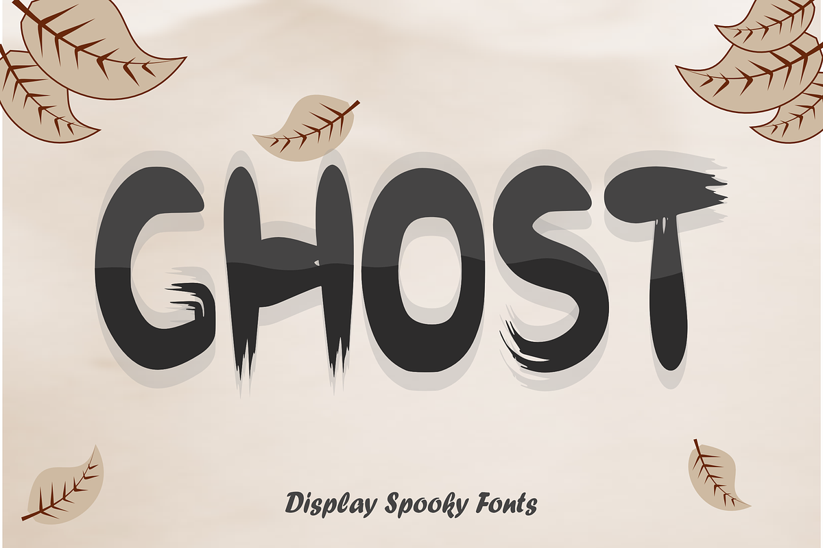 Ghost - Spooky Font Types, a Font by KiddoGlyphs Studio (Photo 1 of 3)