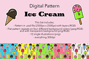 Ice Cream Pattern, a Pattern Graphic by koberstein (Thumbnail 2 of 3)