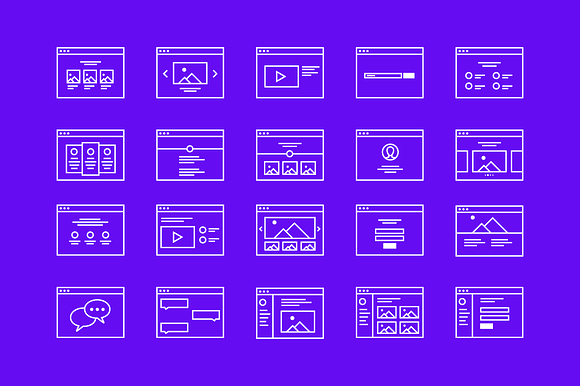 Wireframe Icon Set
