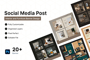 Canva Luxury Interior Socia Media, a Social Media Template by IconexUI (Thumbnail 1 of 6)