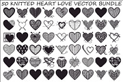 Knitted Heart Love Vector Bundle, an Illustration by Designs_River (Thumbnail 1 of 53)