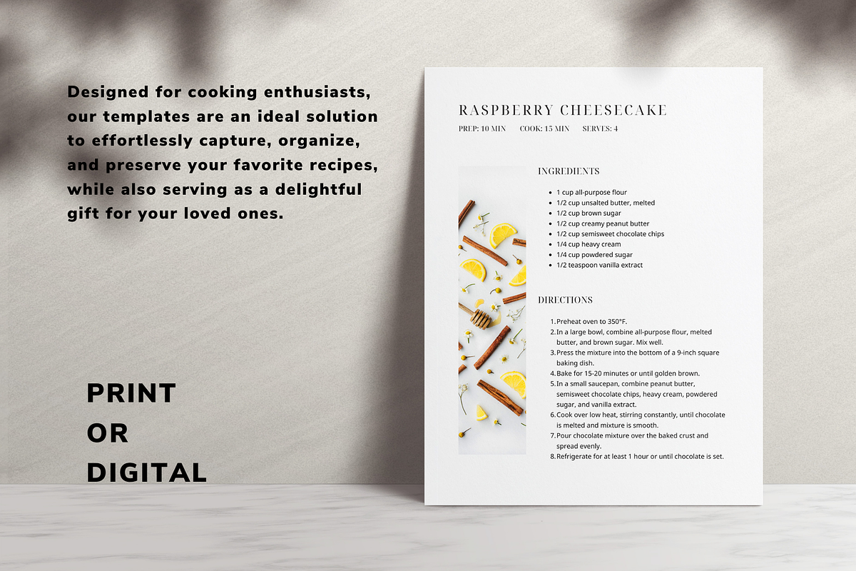 Minimal Recipe Template Canva, a Card Template by OrganizationOasisRo (Photo 7 of 10)