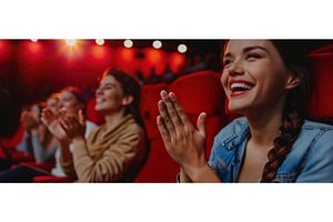Happy audience clapping and laughing, a Person Photo by piter.goskov