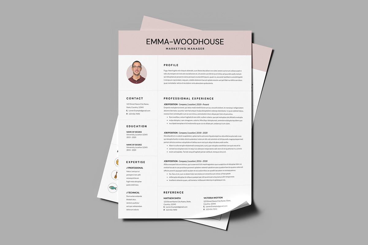 Digital Marketer Resume Template, a Resume Template by PixelStudio (Photo 3 of 6)