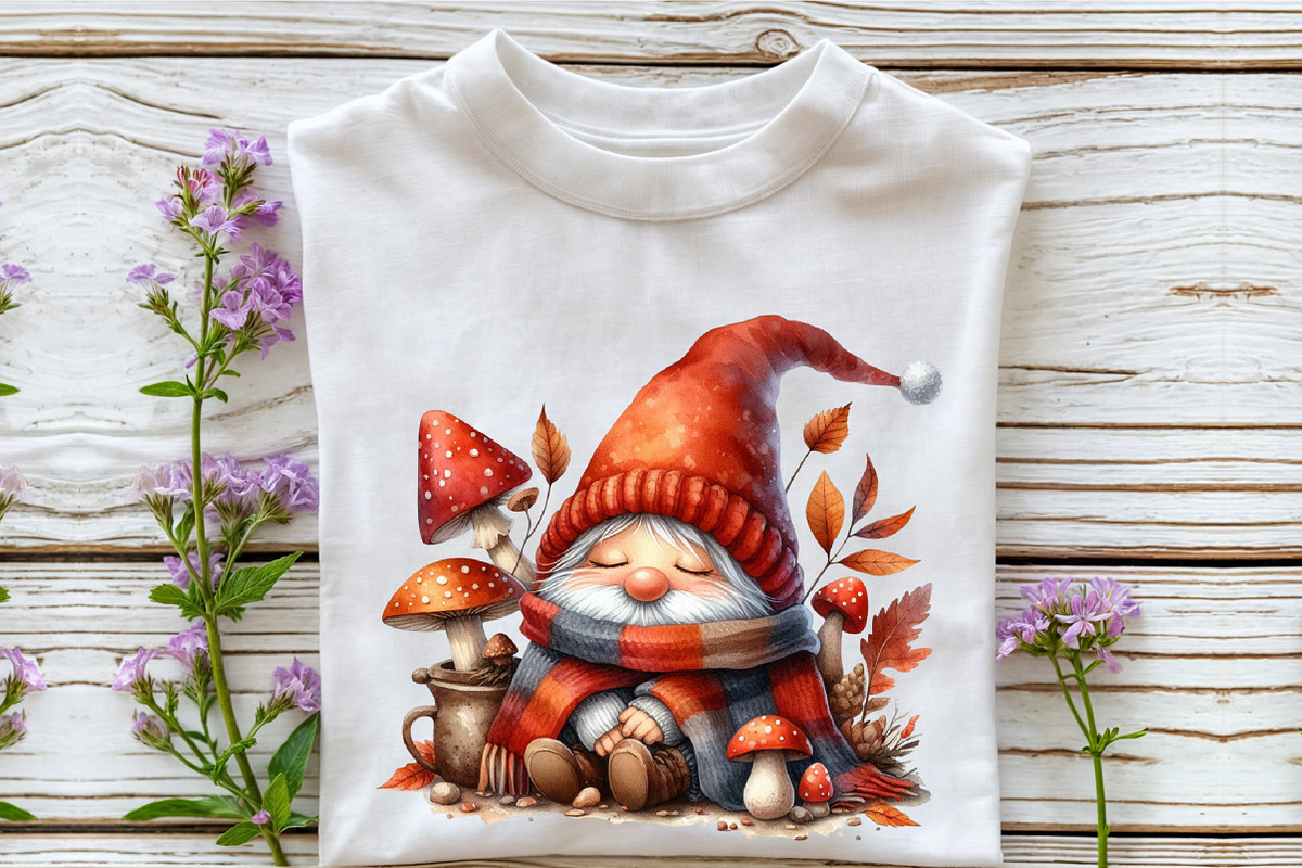 Watercolor Fall gnome Clipart, an Illustration by Rose Art (Photo 5 of 8)