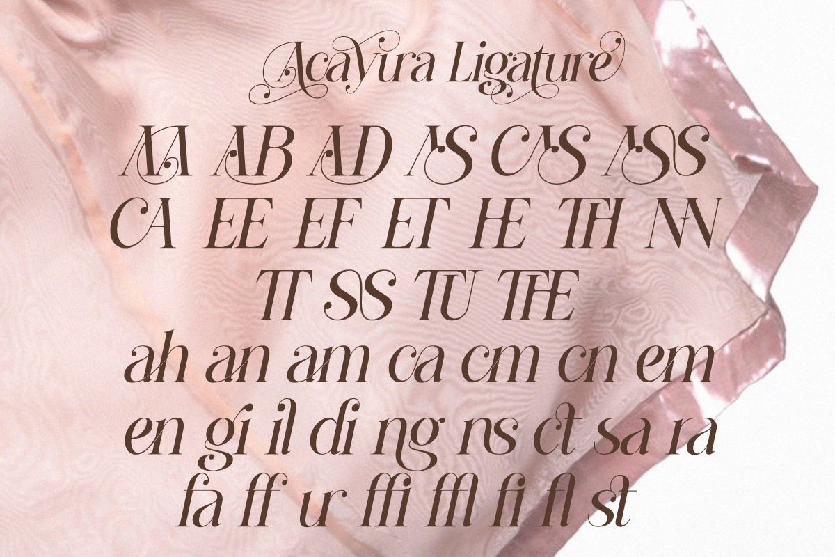 Acayura - Modern Elegant Luxury, a Serif Font by Qweera Studio (Photo 9 of 12)