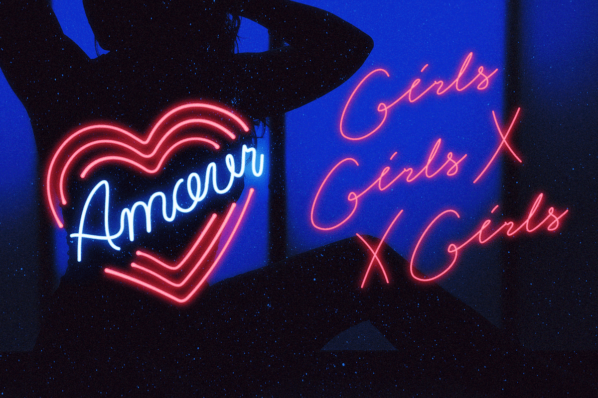 Night Light: The Neon Script Fonts, a Script Font by Wingsart Studio (Photo 10 of 11)