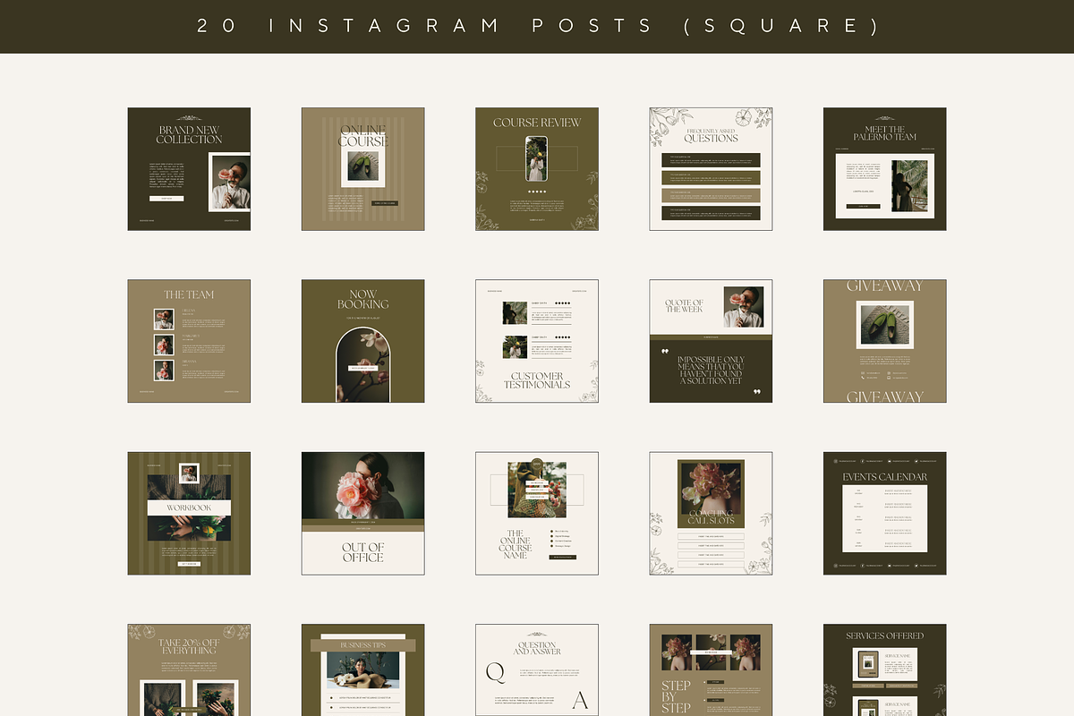 Modern Instagram Stories Posts Canva, a Social Media Template by Branding Babe Co. (Photo 2 of 7)