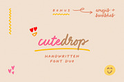 CuteDrop handwritten font duo & more, a Handwritten Font by Minna Kaario (Thumbnail 1 of 14)