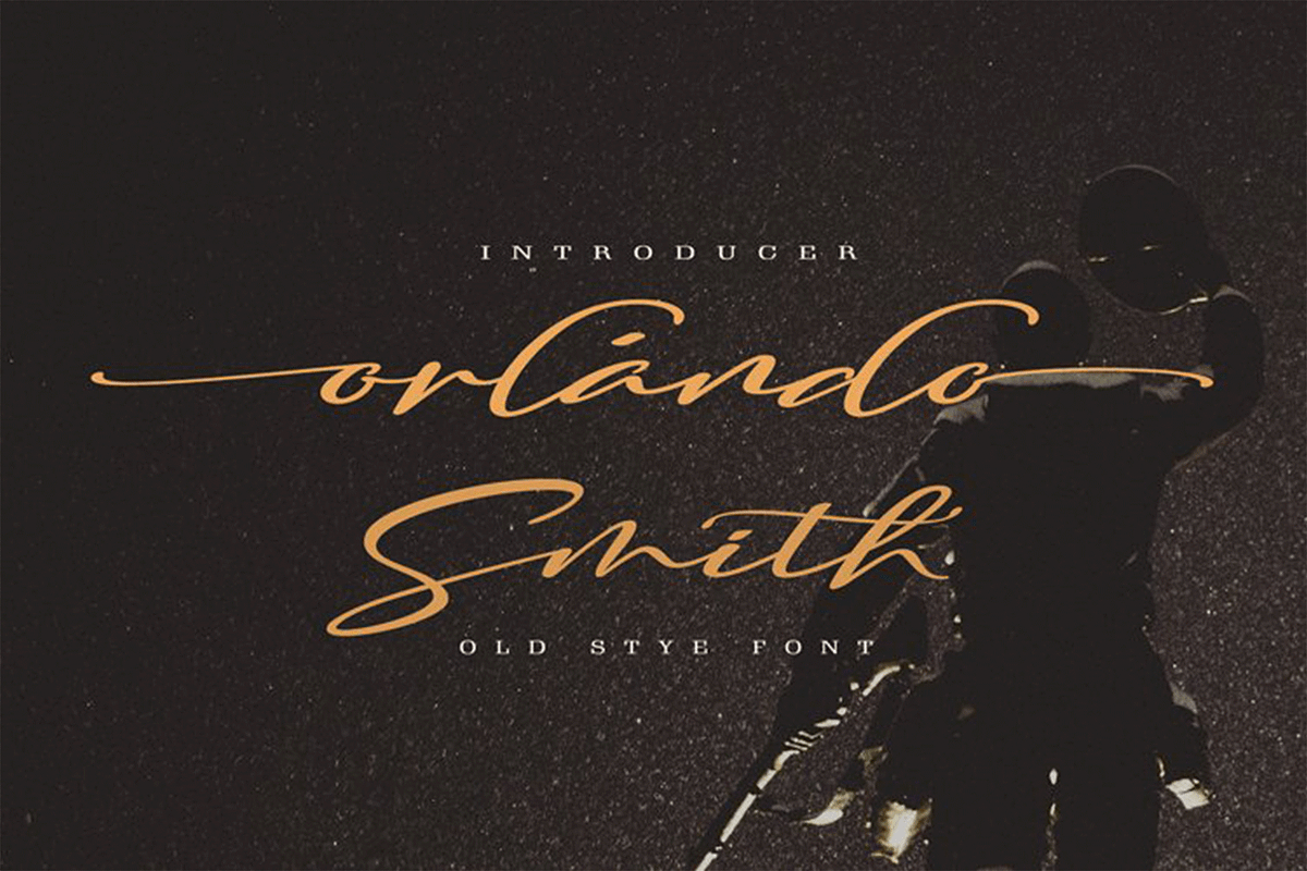 Orlando Smith, a Script Font by Meutuwah (Photo 1 of 6)