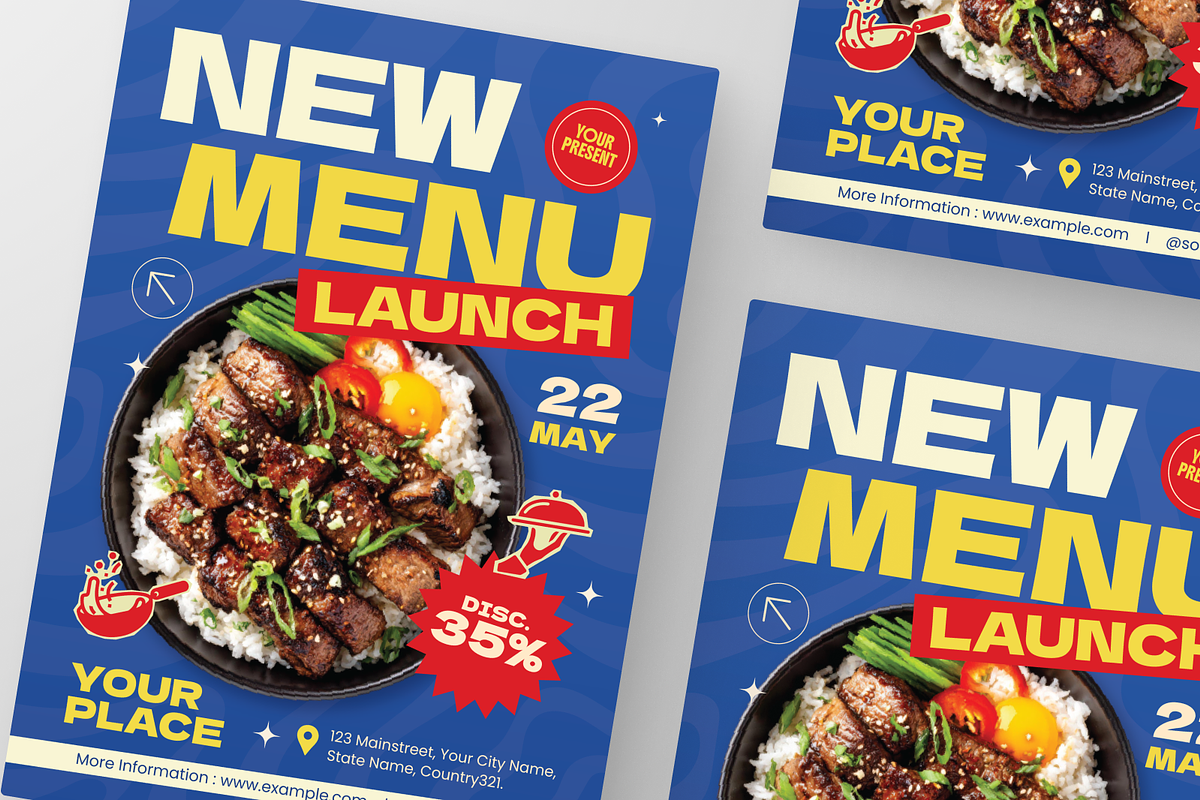 Restaurant Menu Launch Flyer, a Flyer Template by Annora Studio (Photo 6 of 6)