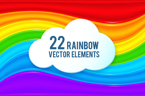 22 rainbow vector elements preview 5