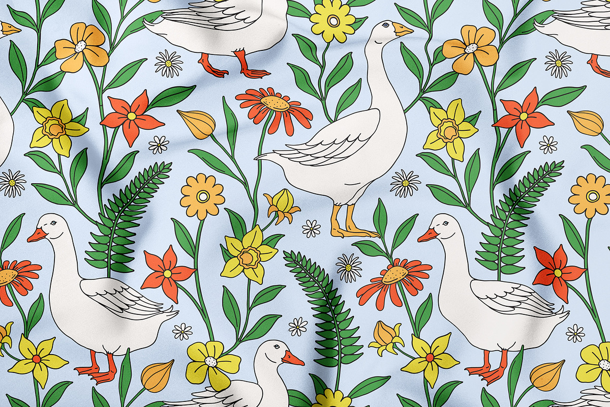 Spring Garden Vector Collection, a Pattern Graphic by rouxsupplyco (Photo 9 of 15)