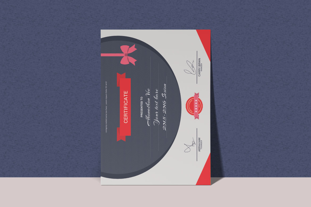 Certificate of Achievement Template, a Stationery Template by BrandlyTemplate (Photo 4 of 4)