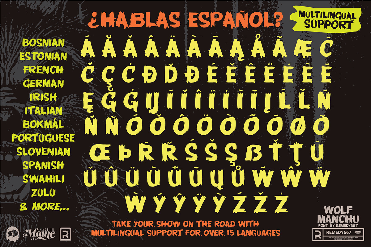 Wolf Manchu - Layered Horror Font, a Font by Remedy667 (Photo 4 of 7)