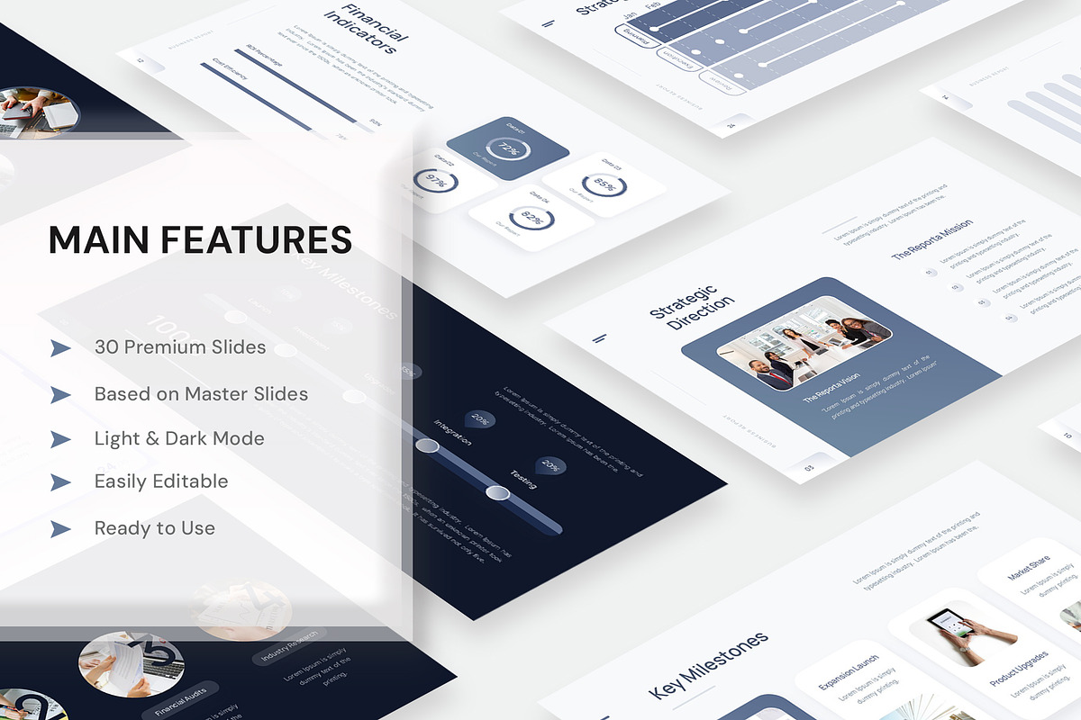 Business Report PowerPoint Template, a Presentation Template by New Coral Design (Photo 2 of 6)