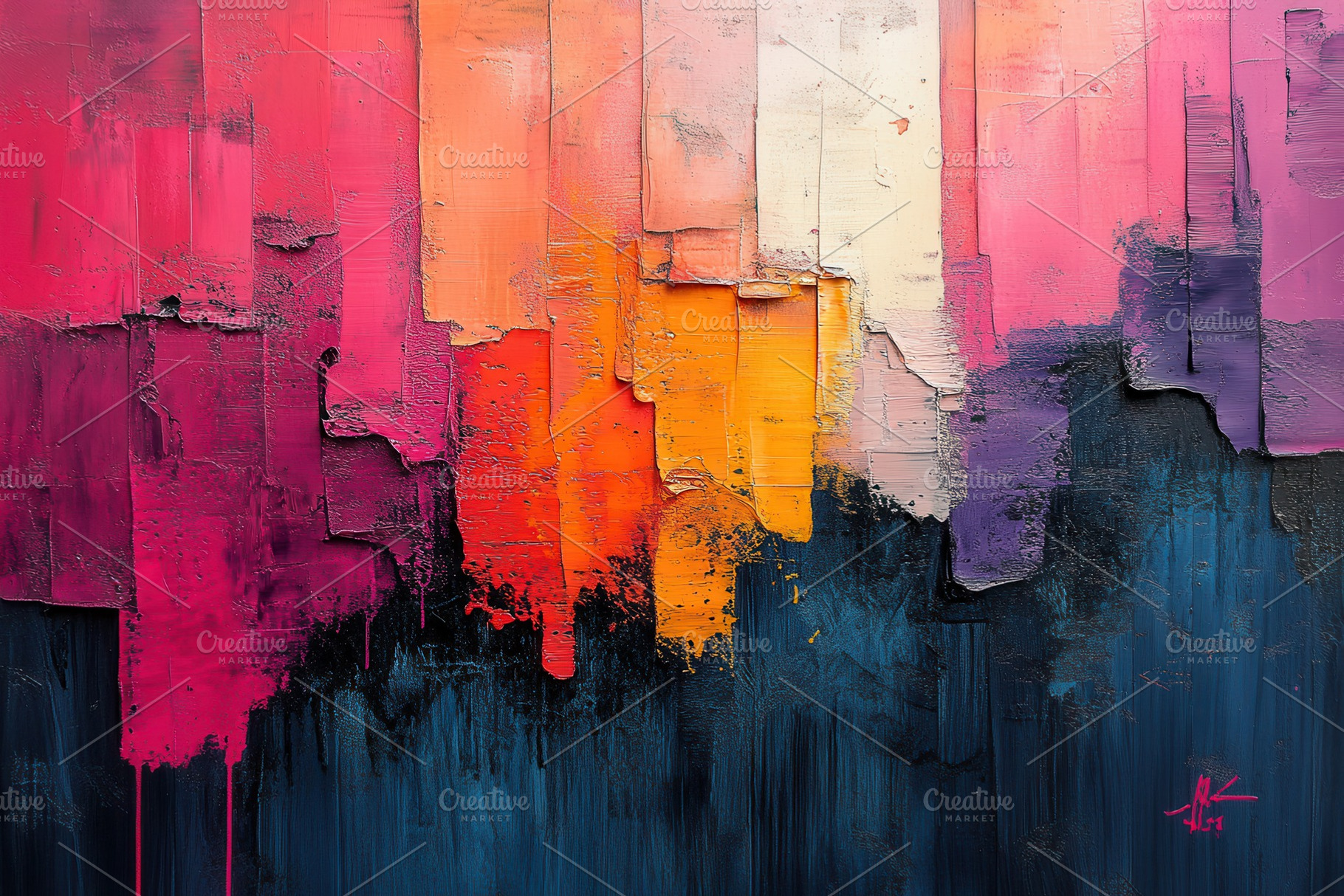 Vibrant abstract artwork featuring l, a Photo by Tanuart