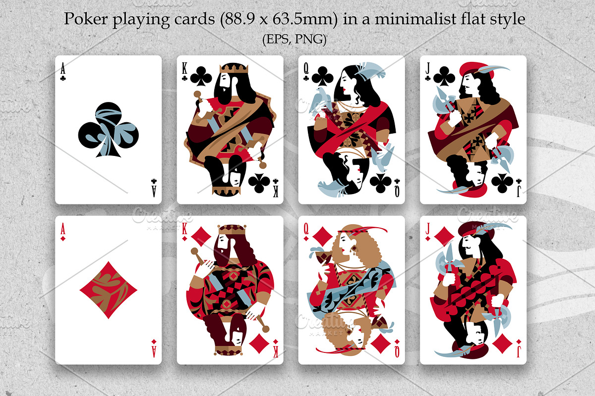 Minimalist Flat Playing Cards, an Object Illustration by Retro Graphic Box (Photo 5 of 6)