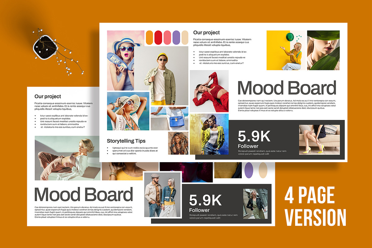 Fashion Moodboard Template Layout