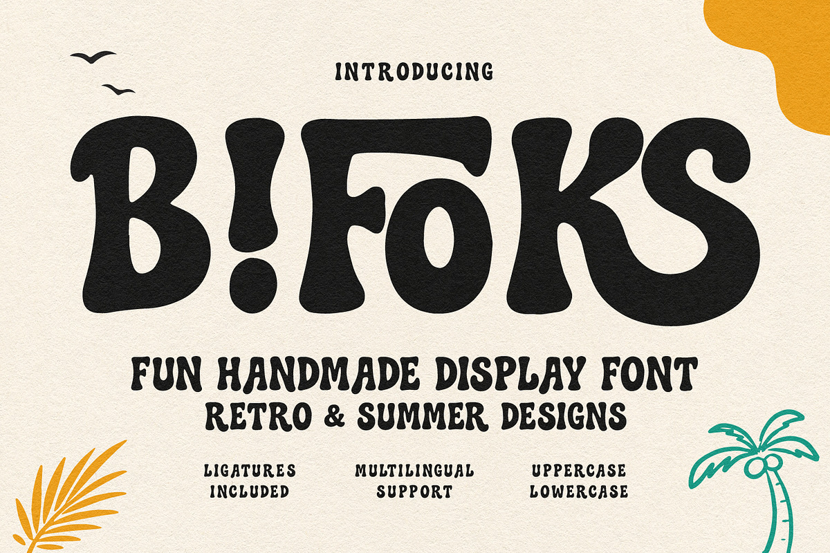 Bifoks Fun Handmade Retro Summer, a Handwritten Font by Maulana Creative (Photo 1 of 7)