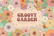 Groovy Garden - Retro Collection, an Illustration by Alina Sh (Thumbnail 1 of 6)