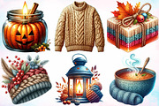 Sweater Weather Elements Clipart, a Seasonal Illustration by Canvas Craft (Thumbnail 2 of 6)