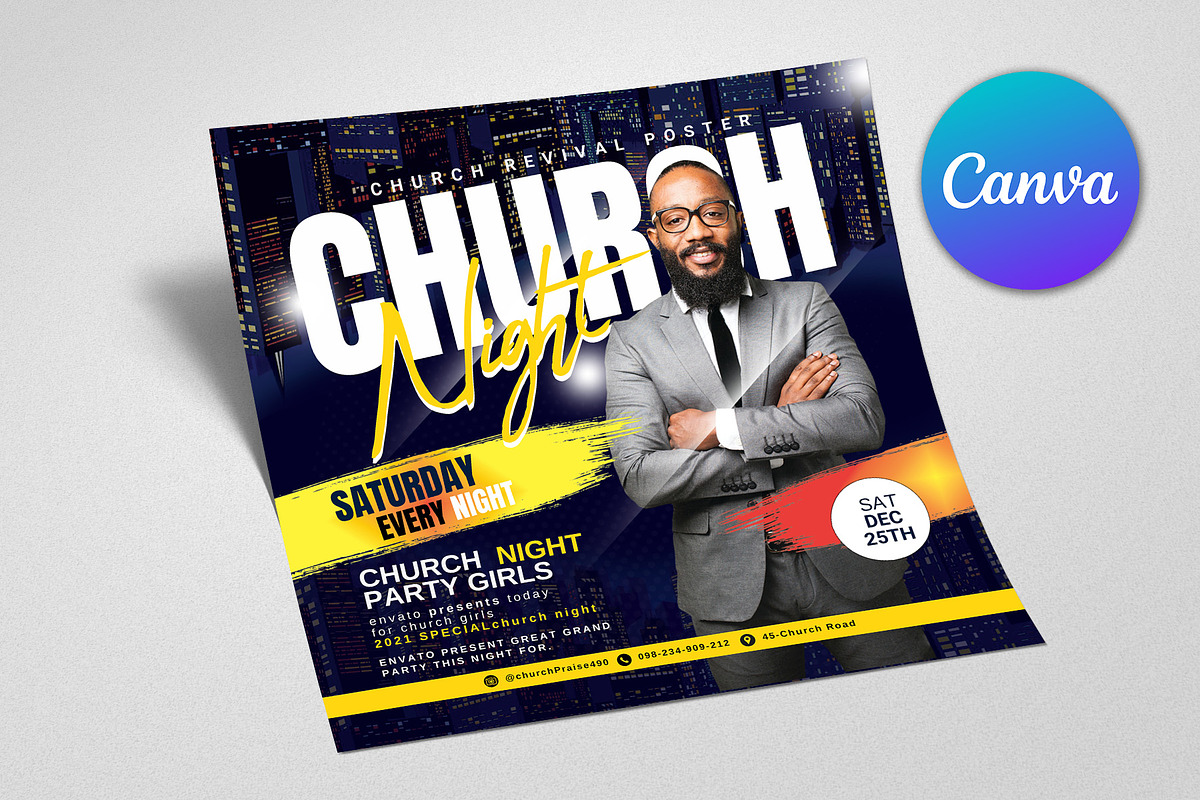 Church Flyer, Canva Flyer, a Social Media Template by Business Flyers (Photo 2 of 2)