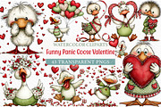 Funny Panic Goose Valentine Clipart, an Illustration by Craft Nest (Thumbnail 1 of 10)