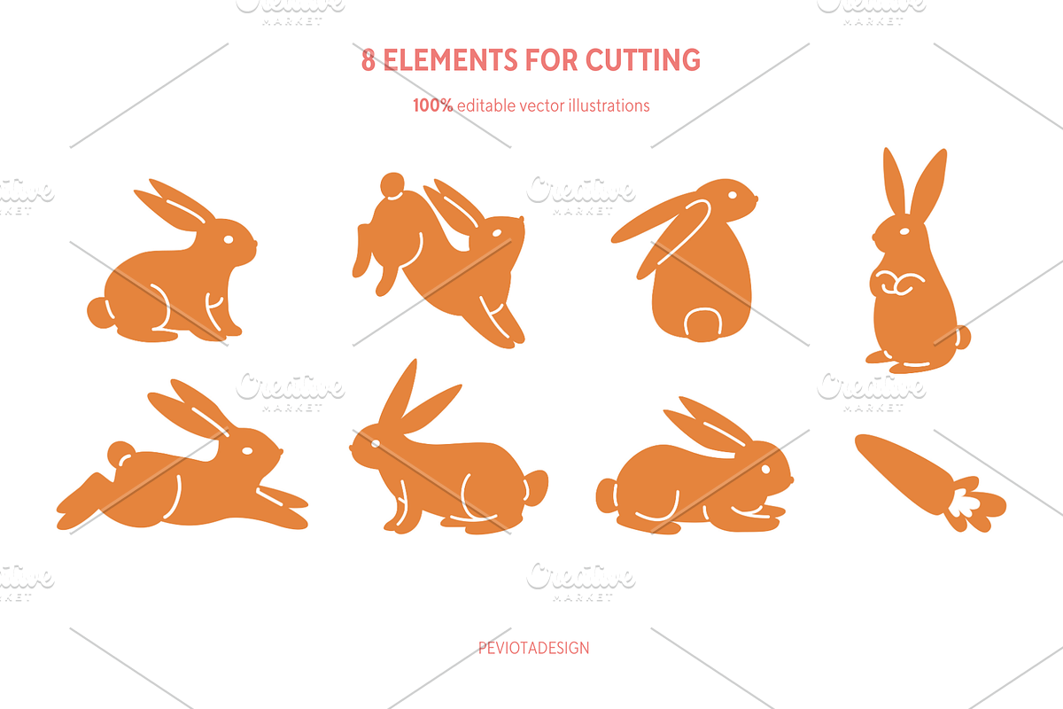Happy Easter day vector collection, a Decorative Illustration by Peviotadesign (Photo 8 of 14)