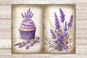 Lavender Junk Journal Pages