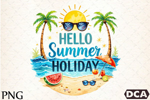 Hallo Summer Holiday Clipart, an Icon by DreamCafeArt