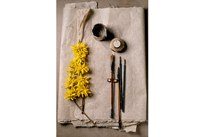 Artistic Workspace With Yellow, an Arts & Entertainment Photo by Natasha Breen