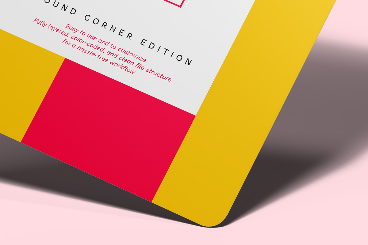 A4 / A5 Round Corner Flyer Mockup, an Advertising Mockup by Illusiongraphic (Photo 16 of 19)