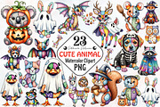 Patchwork Halloween Cute Animals PNG, an Animal Illustration by RobertsArt (Thumbnail 1 of 7)