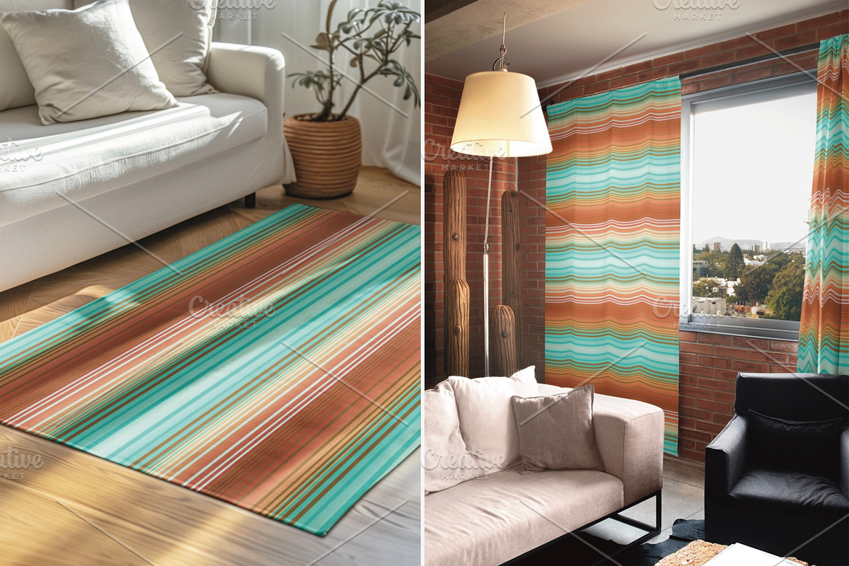 Colorful Southwest Stripes Pattern, a Pattern Graphic by PPEthnicDecorPattern (Photo 5 of 7)