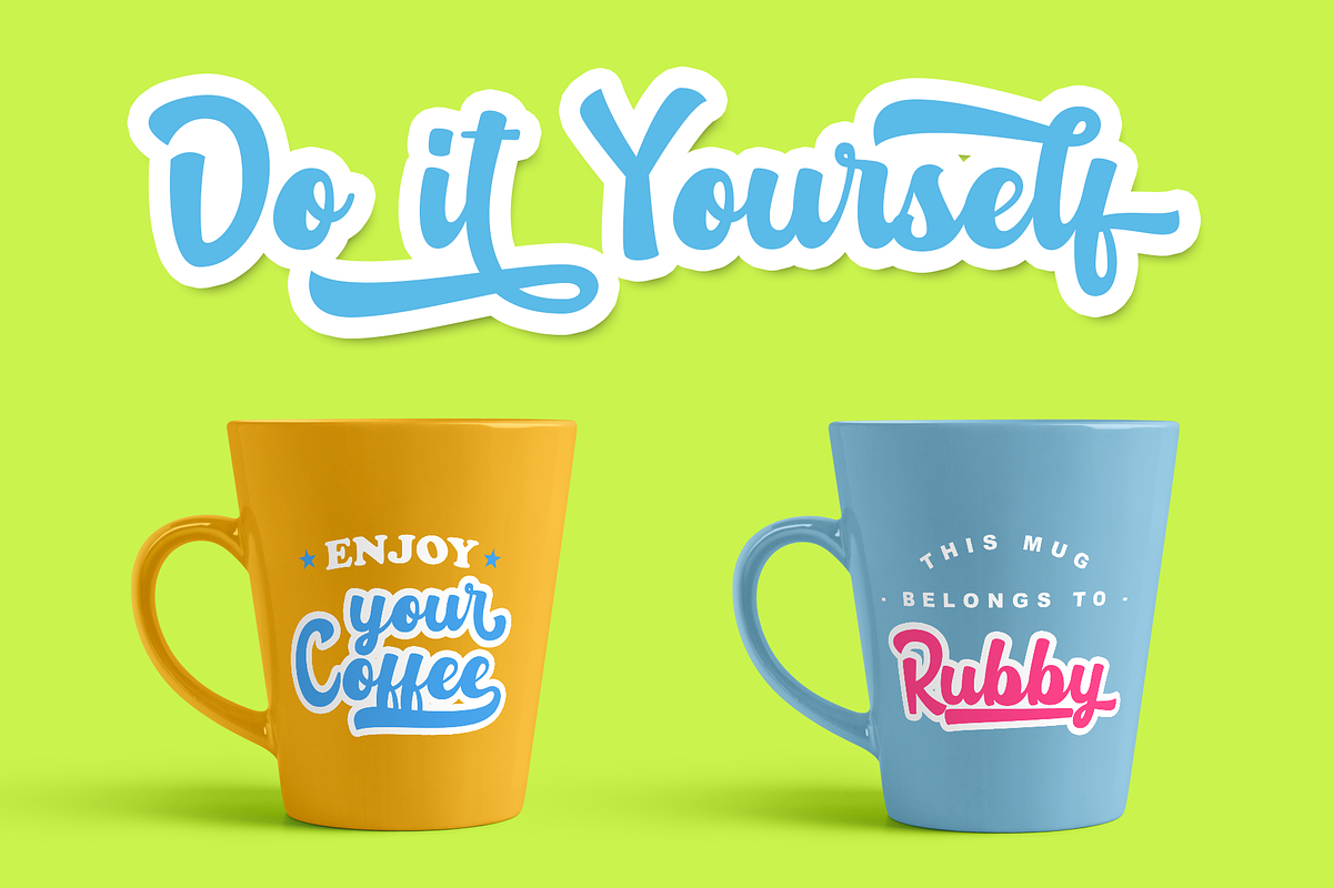 Rotterin Script - Layered Font preview 8