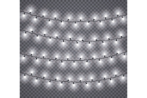 Lights Garlands. Christmas Party