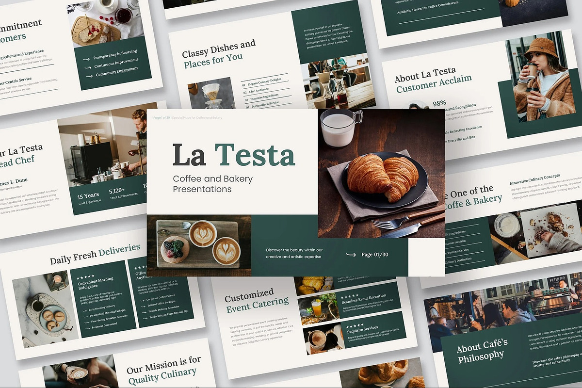 Coffee & Bakery Keynote Templates, a Presentation Template by Fit-tee (Photo 1 of 10)