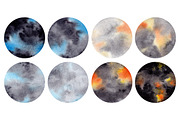 Watercolor Circles. Black Collection, a Texture Graphic by Olga Olmix (Thumbnail 3 of 5)