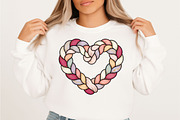 Loved Heart Faux Yarn Valentine PNG, an Illustration by Designking (Thumbnail 5 of 6)
