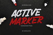 Active Marker, a Script Font by Fikry Alfatih (Thumbnail 1 of 8)