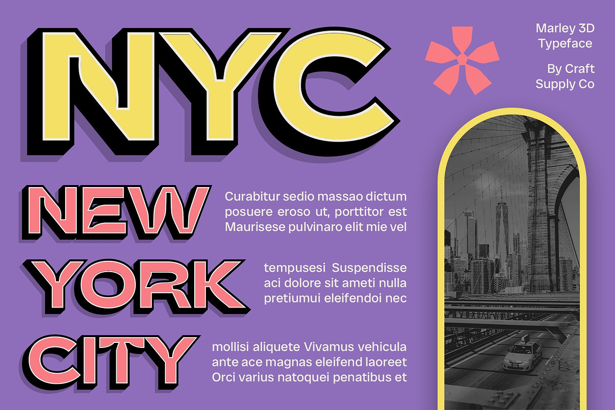 CS Marley 3D, a Sans Serif Font by Craft Supply Co. (Photo 3 of 8)