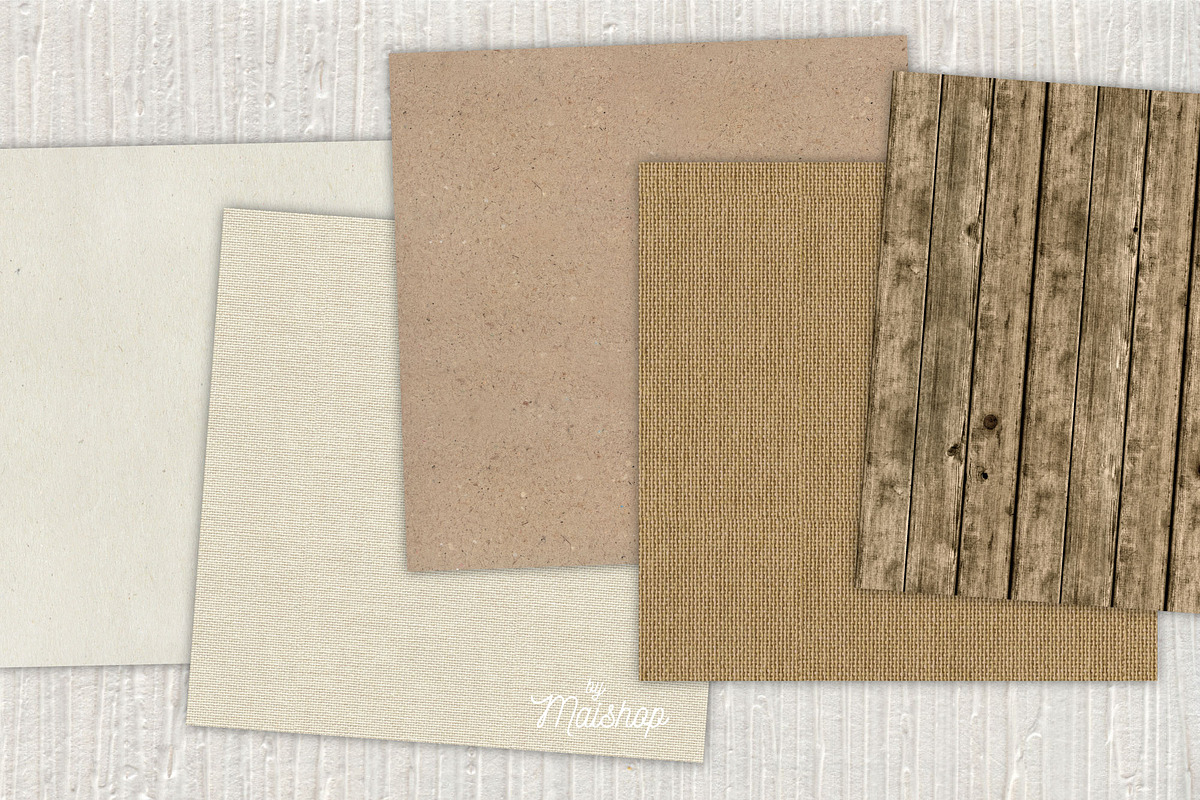 Digital Paper Pack Rustic Natural preview 3