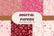 Valentines Boho Seamless Pattern, a Pattern Graphic by tchastudio (Thumbnail 1 of 3)