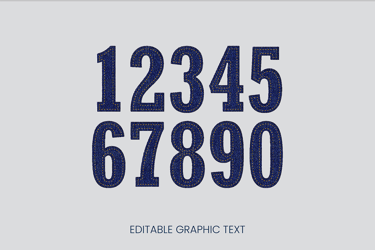 Jeans Stitched Bold Text Effect preview 2