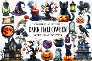 Dark Halloween Sublimation Clipart, an Illustration by Designworld